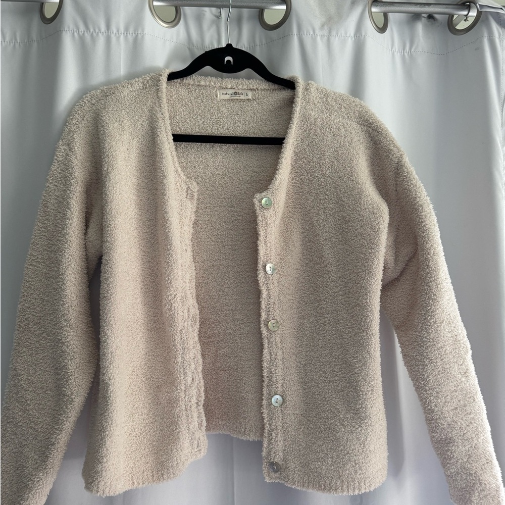Women's Cream Cardigan Sweater